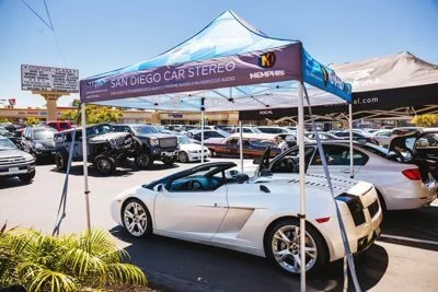 New rims at San Diego Car Stereo in California
