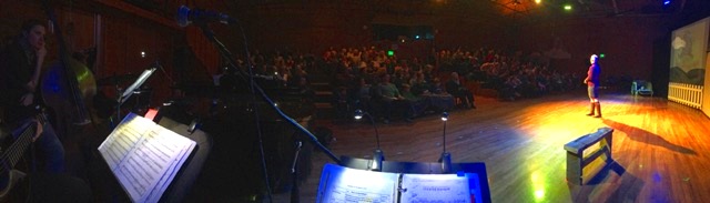 LET THEM ROAR’s view from the “Orchestra Pit” - photo by Mateo