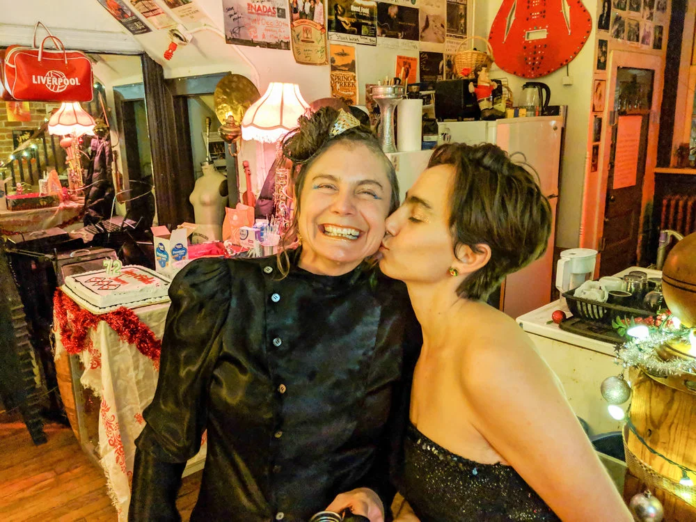 Olivia and Sophia at LTR’s NYE Party at Steve’s Guitars.