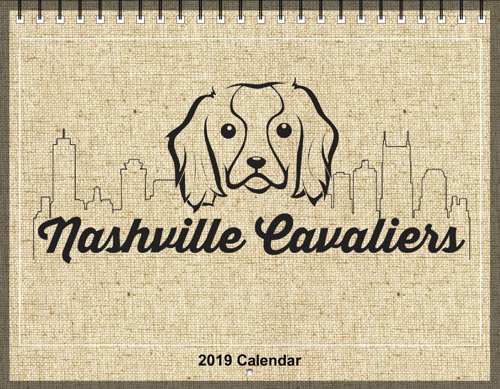 **The dark shadowing around the outline of the calendar will not be there when printed. Scroll down to see all of our 2019 Calendar.