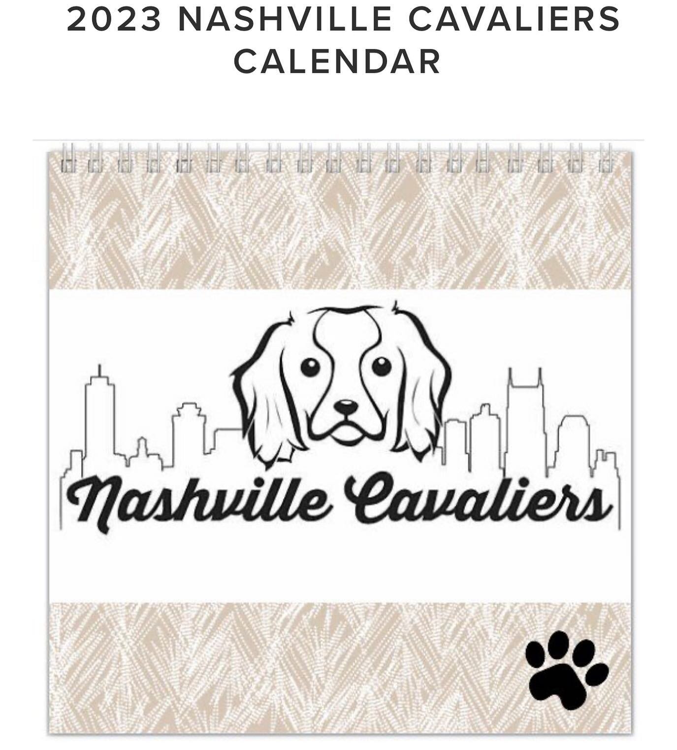 Great news! Our 2023 Nashville Cavaliers Calendar is now on sale a few days earlier than we expected! An email has been sent with the link to purchase or click the link in our bio. You can see the monthly collages on our website. 🐶📷🗓️🎉 #nashville
