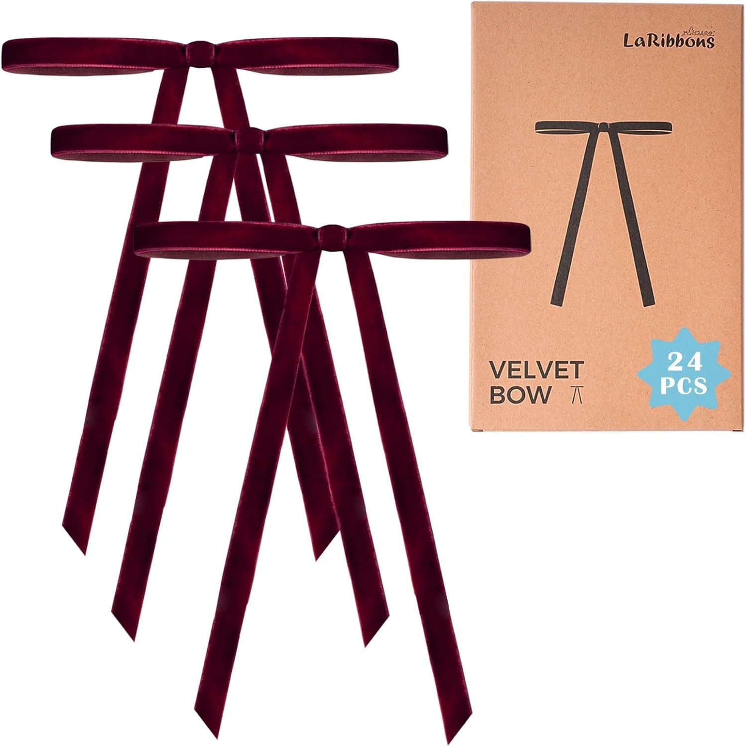 Burgundy Velvet Bows 