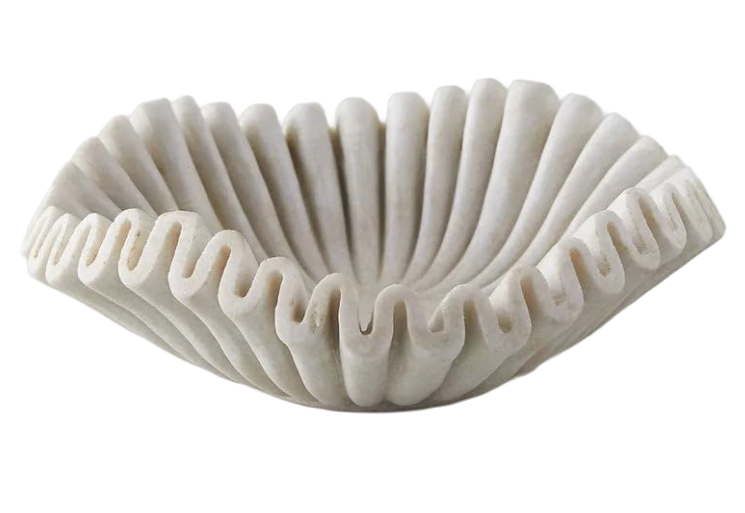 Marble Ruffle Bowl