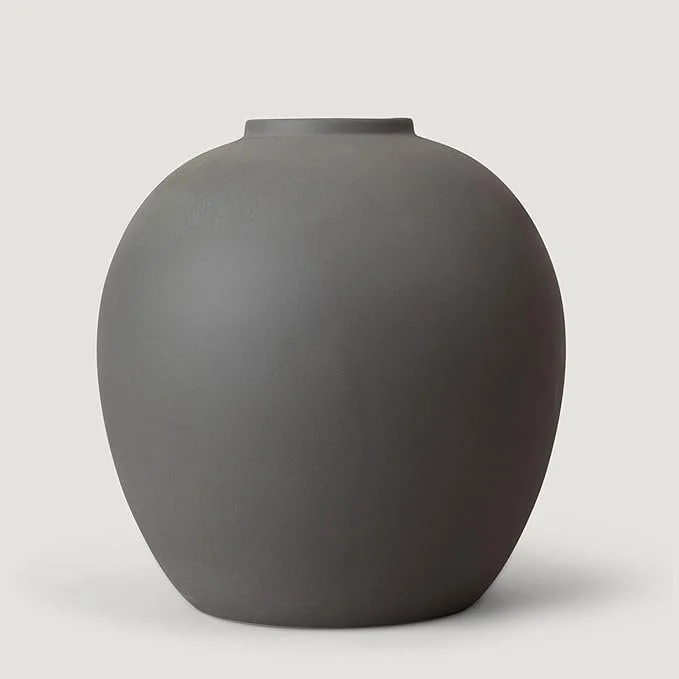 Afloral Edie Stoneware Vase in Smokey Matte Taupe