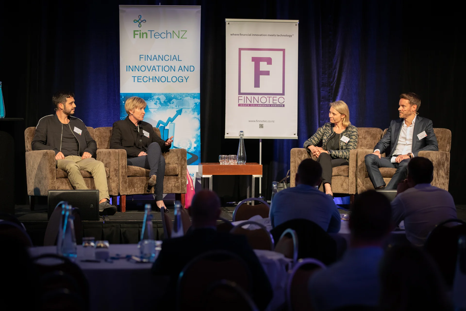 Panel Discussion: Andrew Dentice (Hudson Gavin Martin), Nicole Buisson (Xero), Maxine Elliott (Paymark), Ossie Amir (Choice)