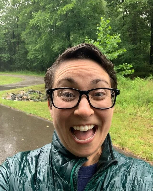 Even on a dreary day, the @raleighparks greenway system offers some much needed relief from #COVID stress. Yes-I got stuck in a downpour 😆. Also, Crabtree Creek is running high and muddy after days of rain.