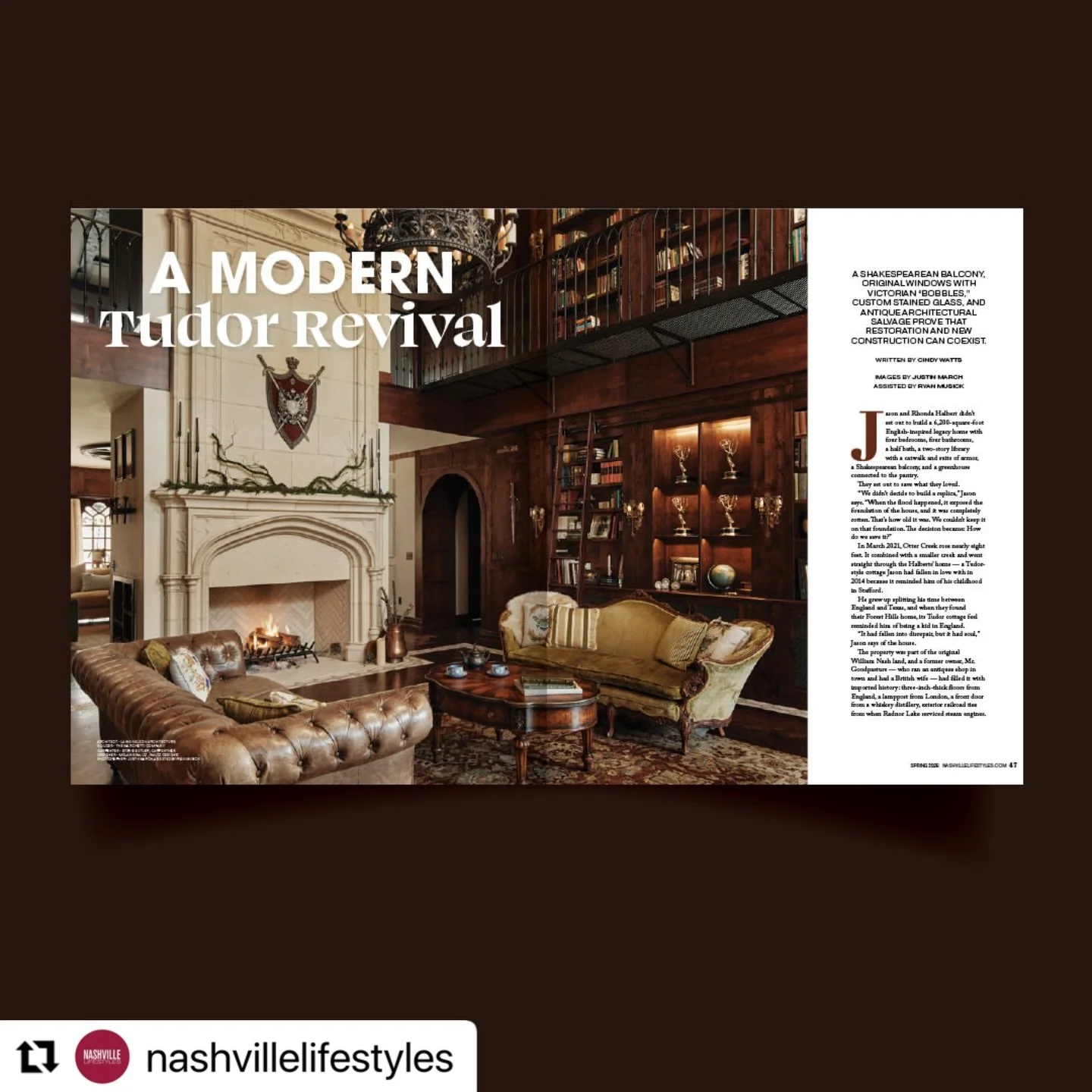 Wow - so cool to have our home featured in Nashville Lifestyles! Photos by @jamarch Staging @waltzmelanie