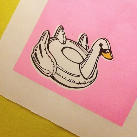 A print of the trendiest pool toy