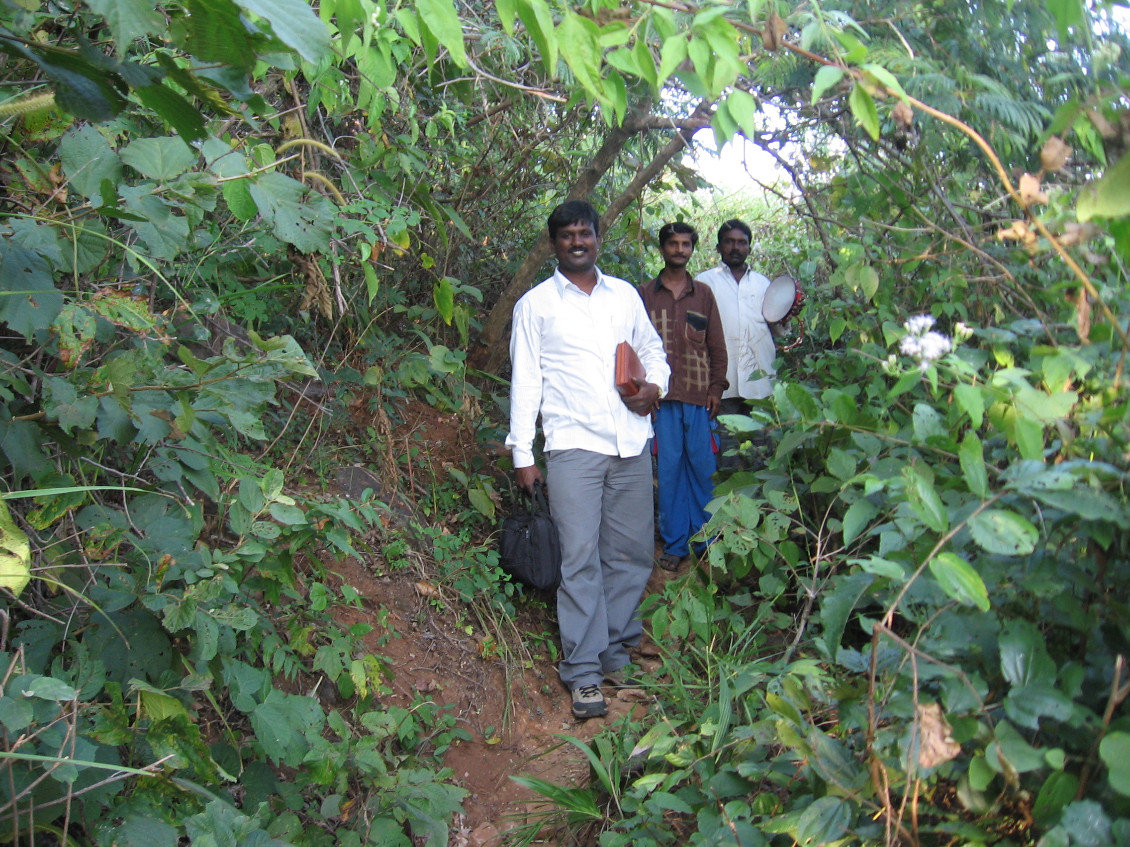 Sudhir traveling to the mountain region to visit unreached tribal people