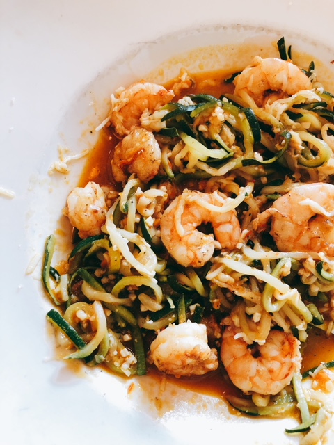 ZUCCHINI NOODLE SHRIMP SCAMPI