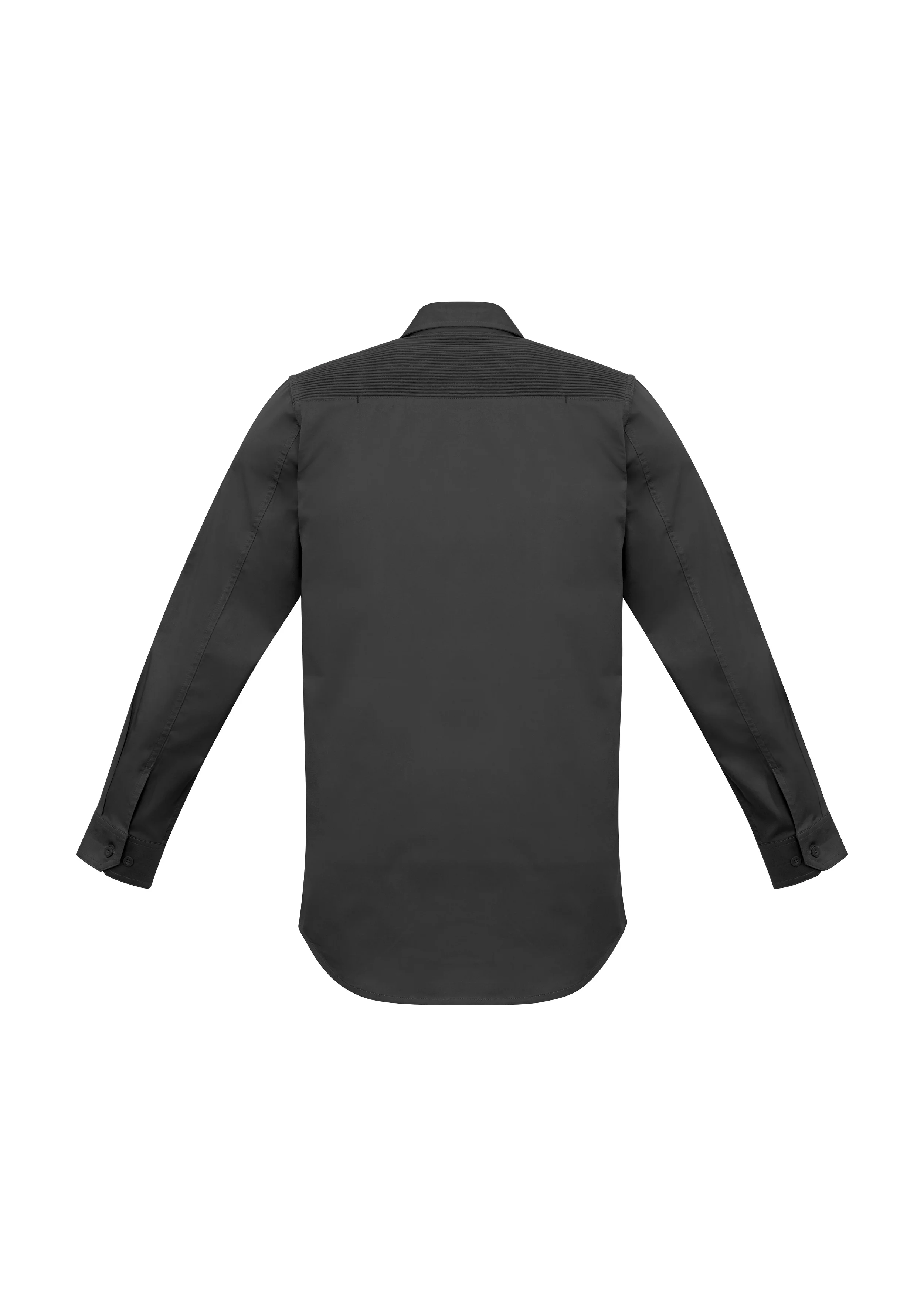 Buy workwear - Men's Streetworx Long Sleeve Stretch Shirt by Syzmik charcoal back