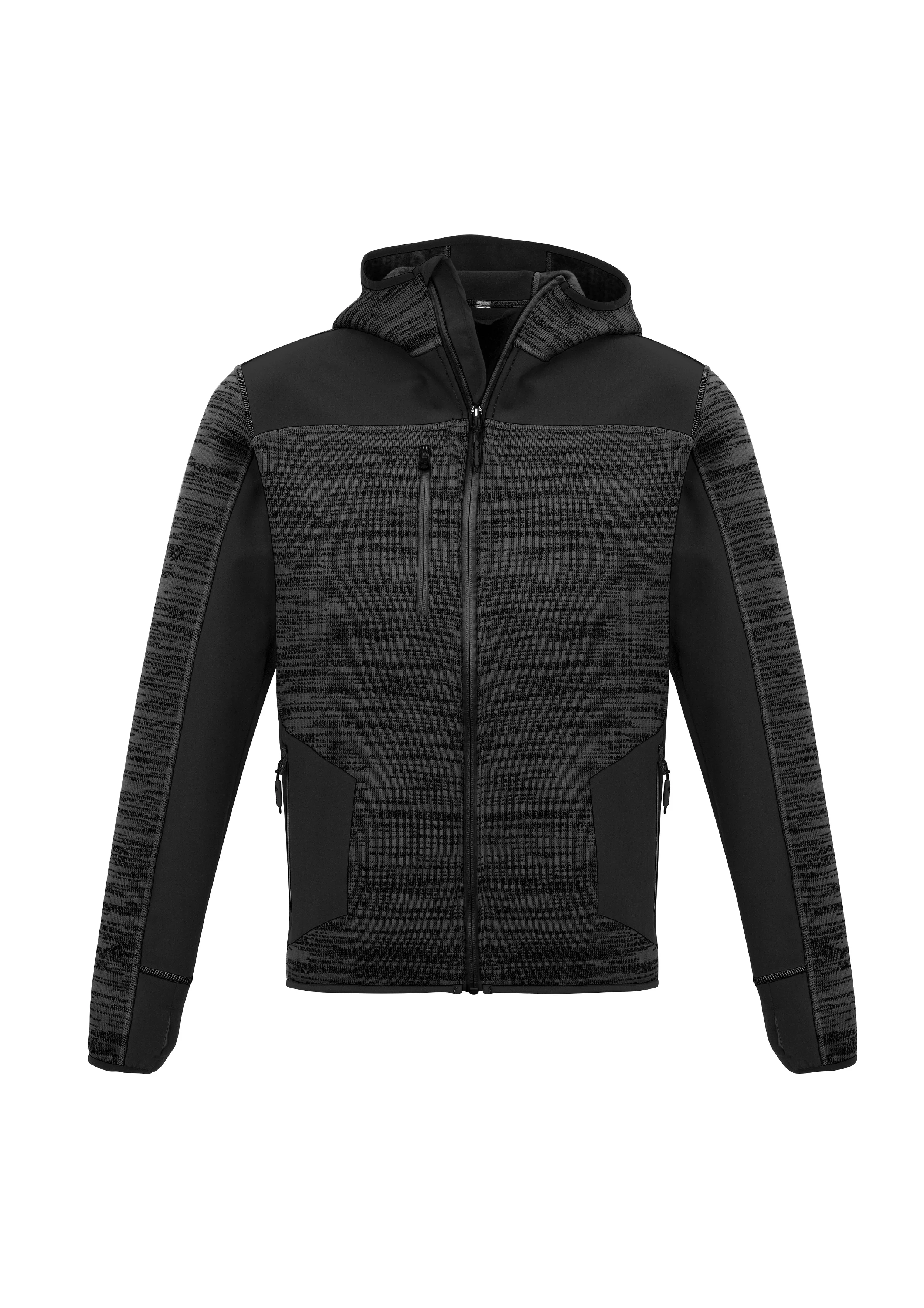 Buy workwear - Syzmik Unisex Streetworx Reinforced Knit Hoodie gunmetal/black