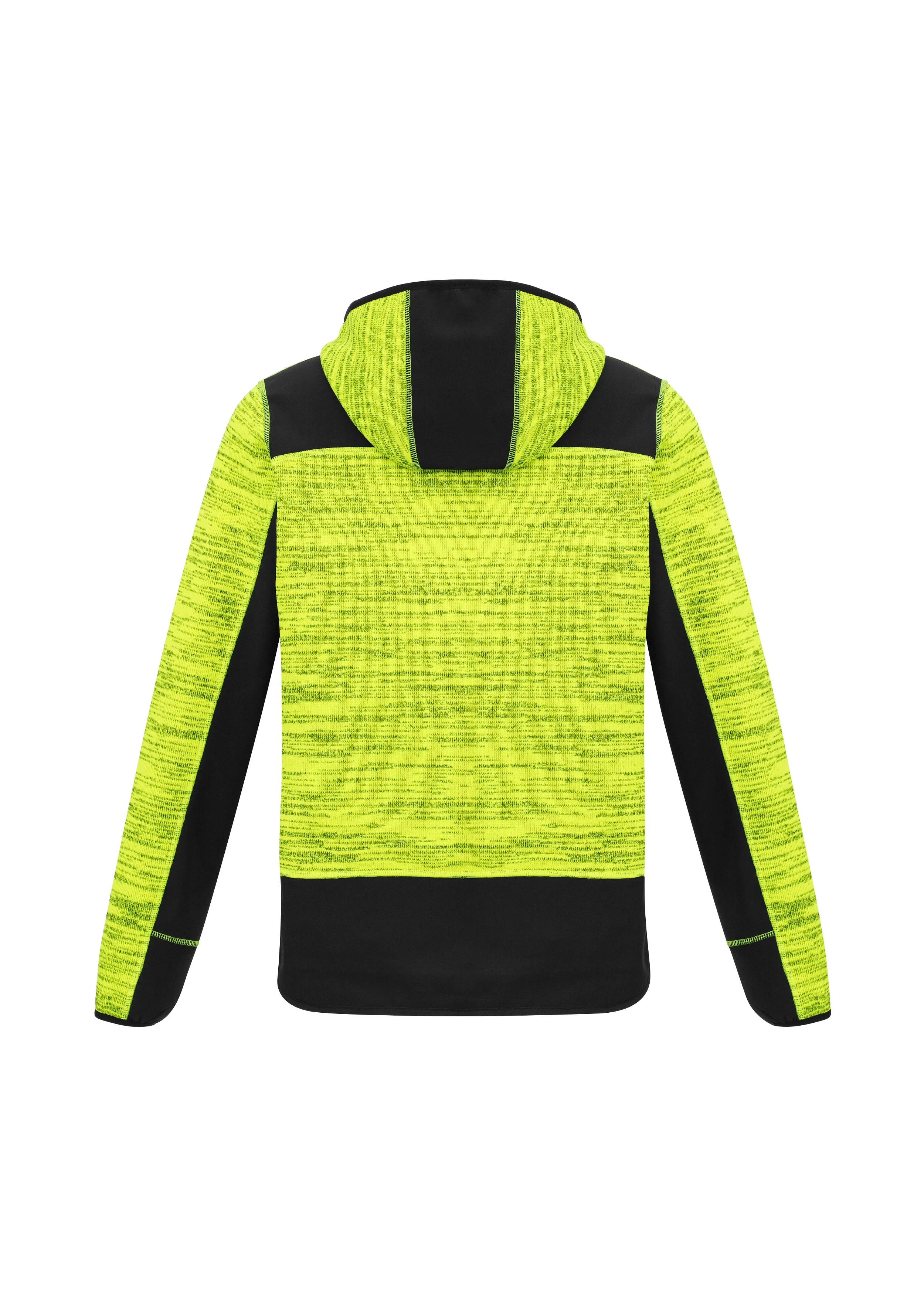 Buy workwear - Syzmik Unisex Streetworx Reinforced Knit Hoodie yellow/black back