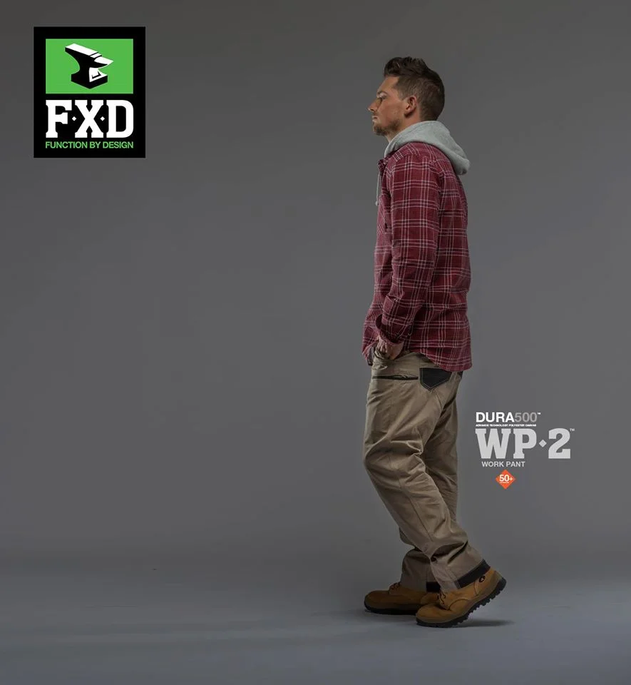FXD WP-2 Work Pant   Features:  - FX01536001. REGULAR FIT - SITS ON THE WAIST TAPERED FROM THE KNEE - 8.2OZ/280GSM PRE SHRUNK 100% COTTON - DURA500™ REINFORCED POCKETS - STRETCH BACK YOKE - REINFORCED HEELS - DOUBLE LAYER INTERNAL POCKET BAGS - UTILITY POCKET - YKK NYLON ZIP FLY - STRESS POINTS BAR-TACKS - TRIPLE NEEDLE STITCHING