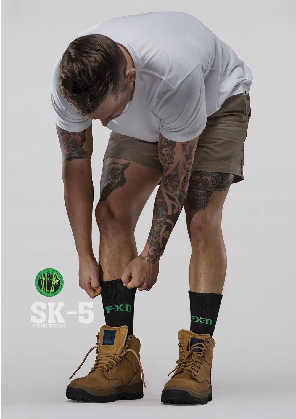 FXD SK-5 Bamboo Work Socks   Features:  - FX71439001 - Natural Bamboo - Anti Odour - Anti Bacterial - Super Soft Feel - Extra Thick Boot Sock