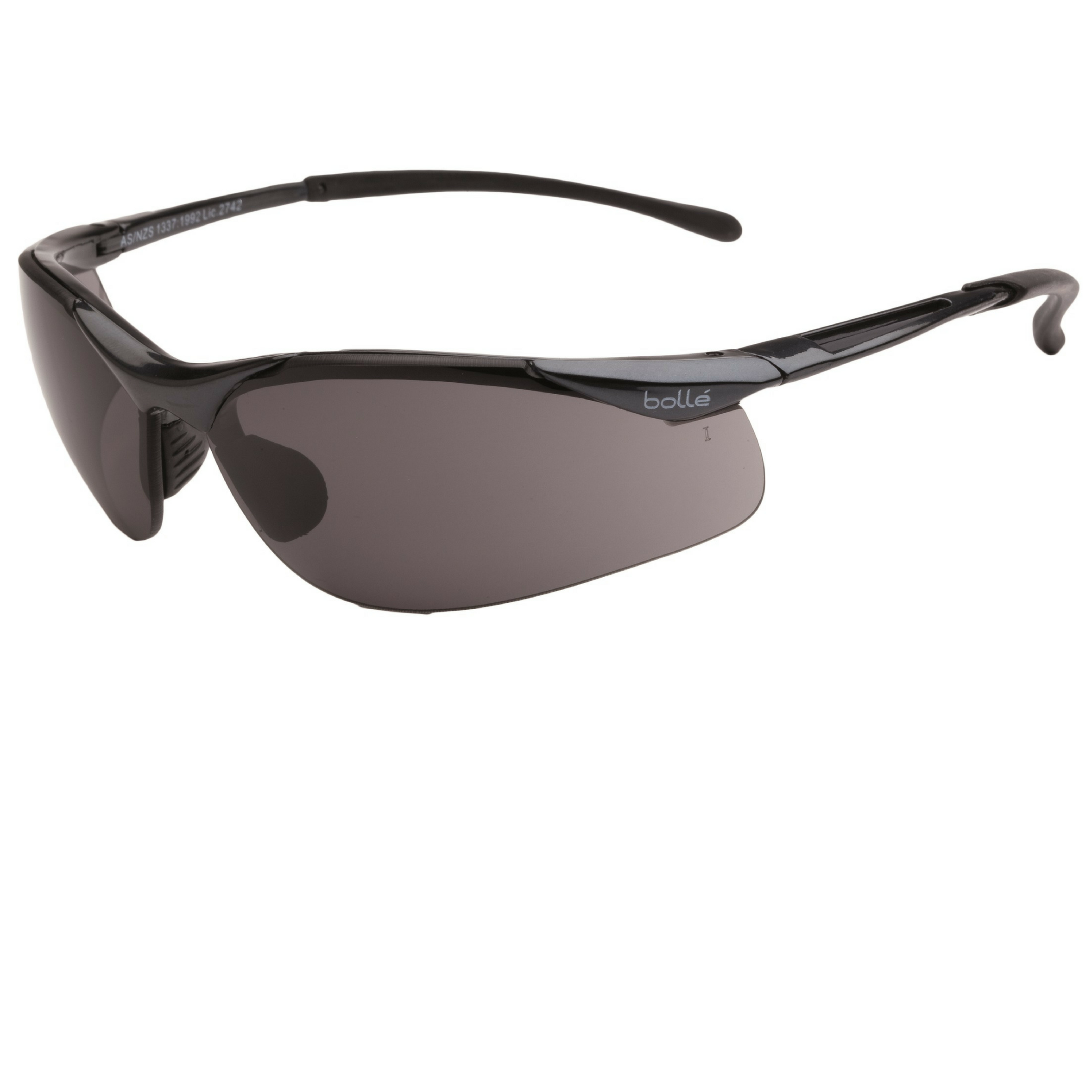 Bollé Safety Glasses Contour Sidewinder (Smoke) — Worklocker Swan