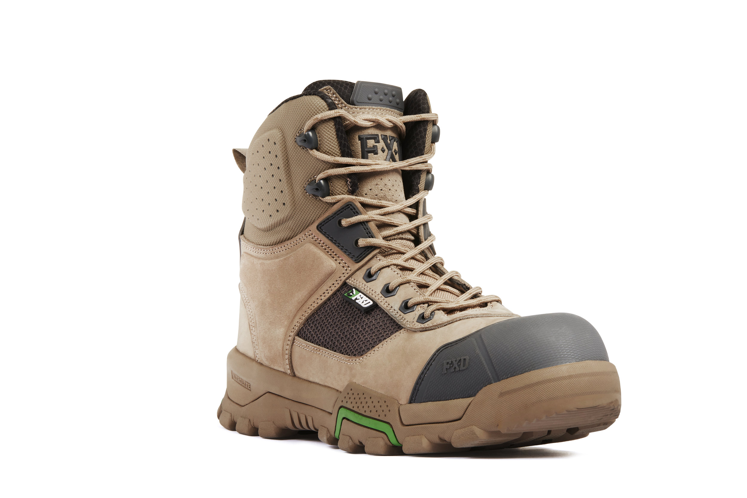 FXD WB-1 work boots (Stone front view)