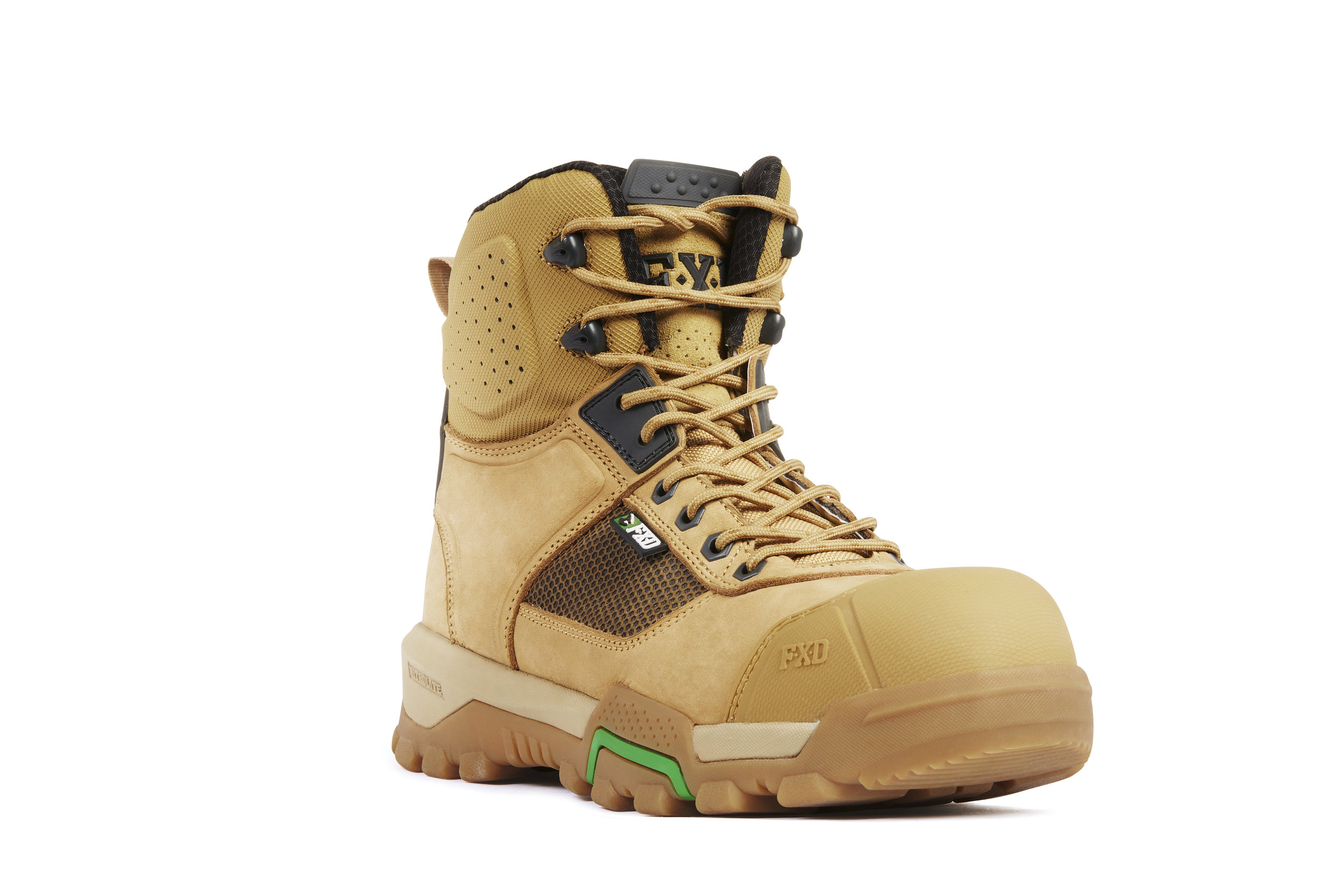 FXD WB-1 work boots (Wheat front view)