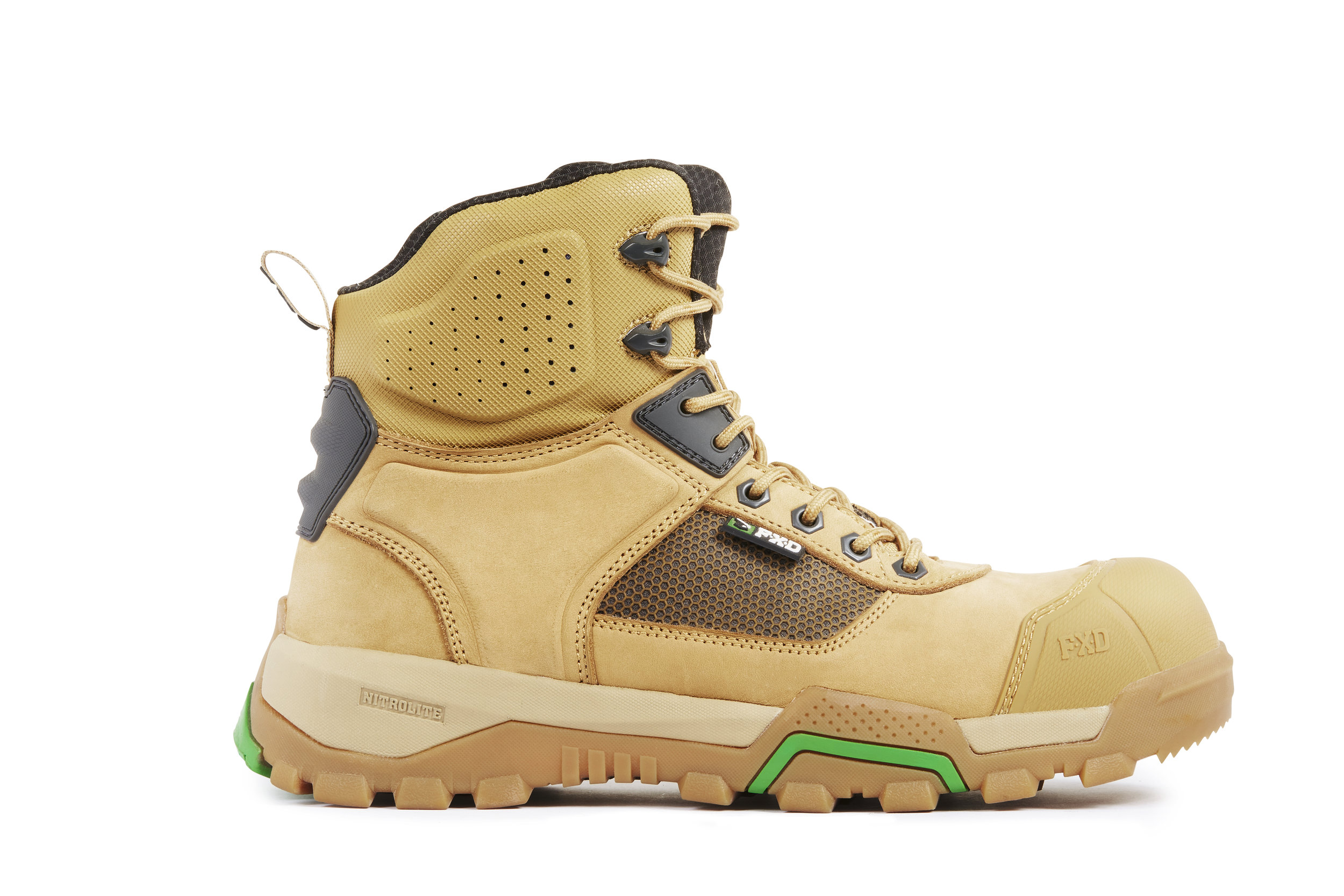 FXD WB-1 work boots (Wheat side view)