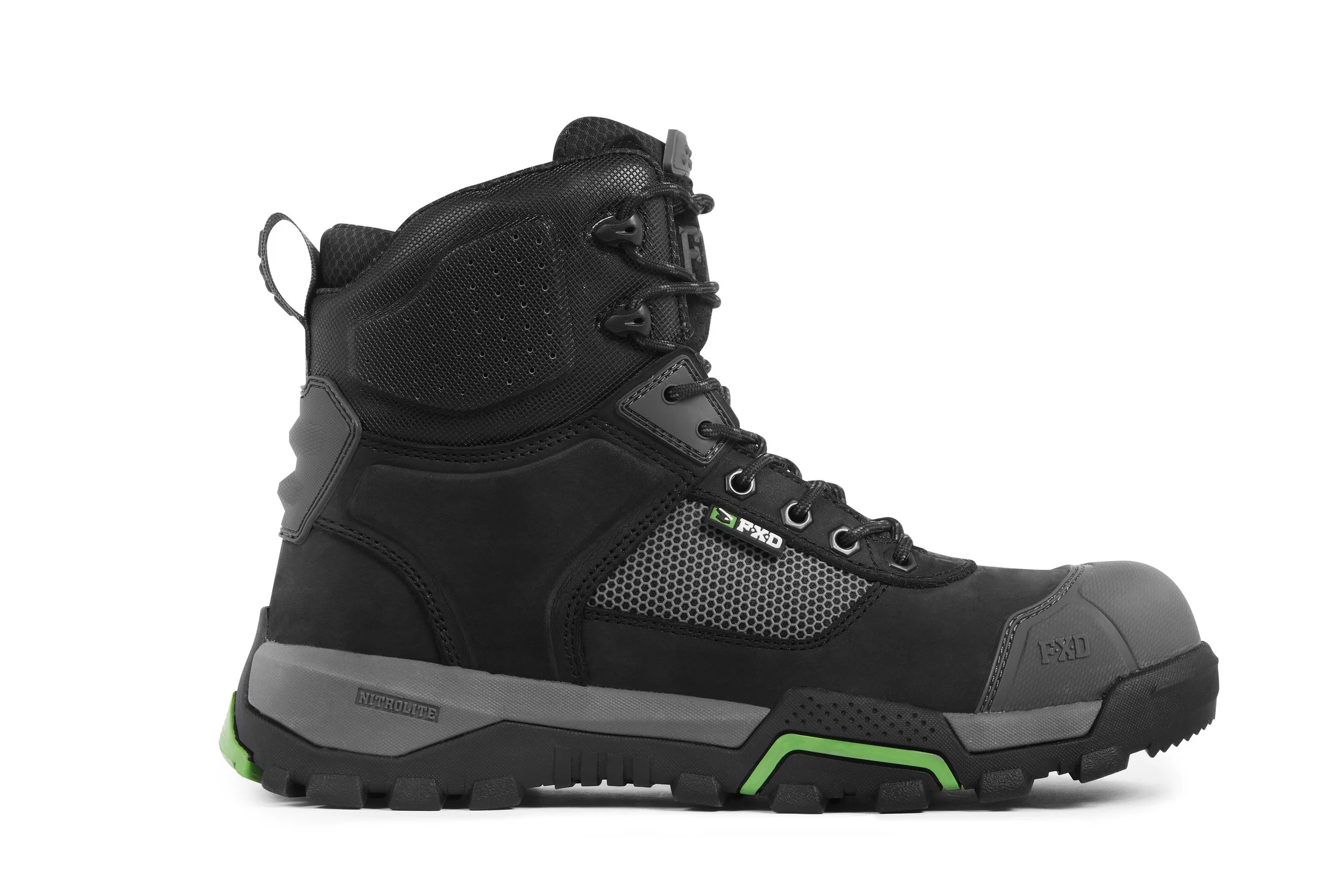 FXD WB-1 work boots (Black side view)