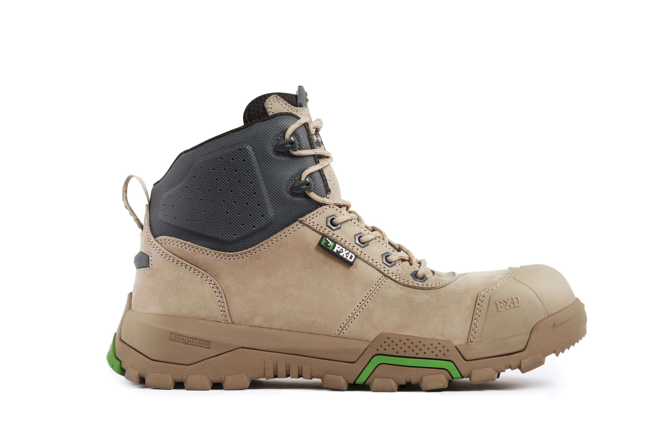FXD WB-2 work boots (Stone side view)