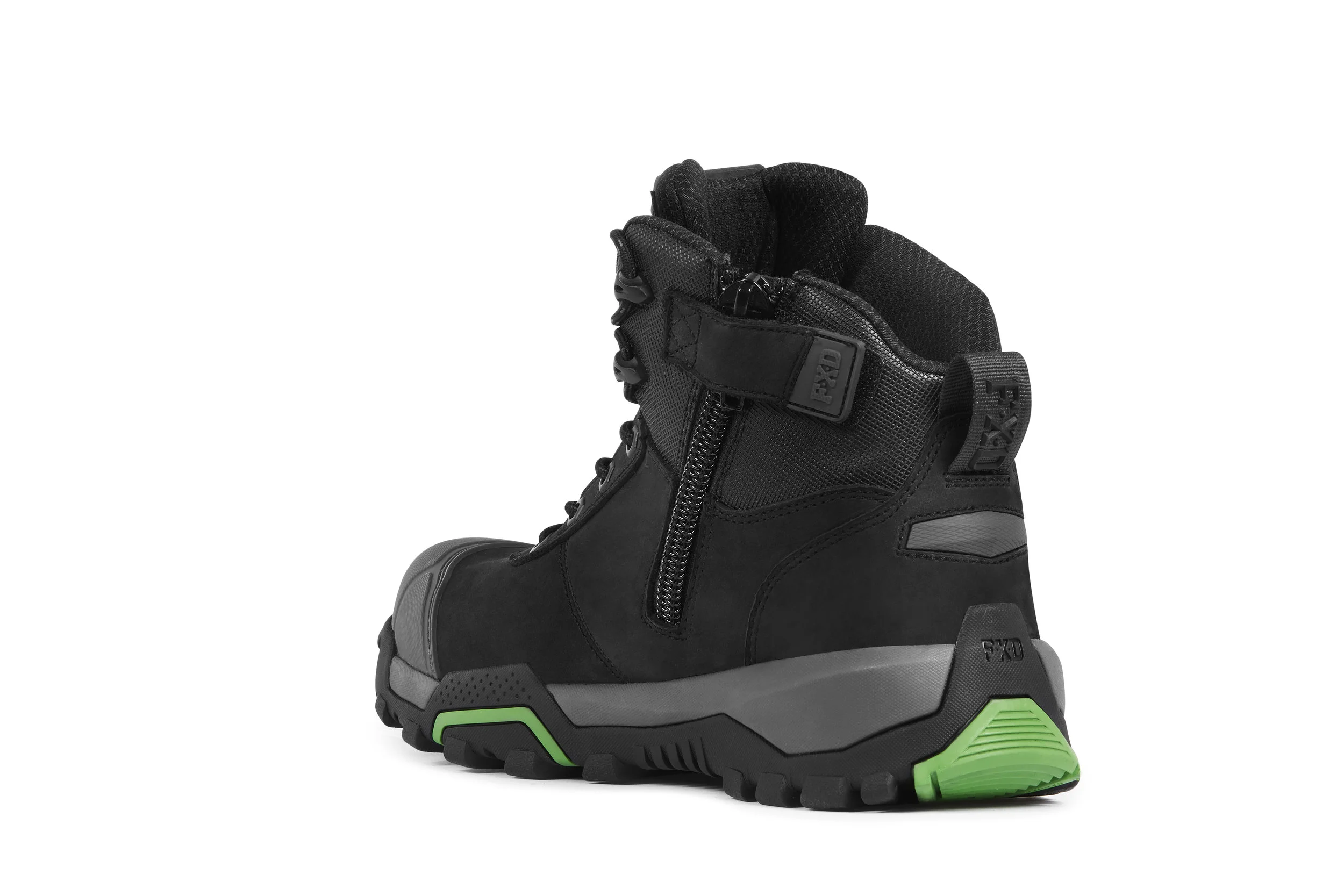 FXD WB-2 work boots (Black rear view)