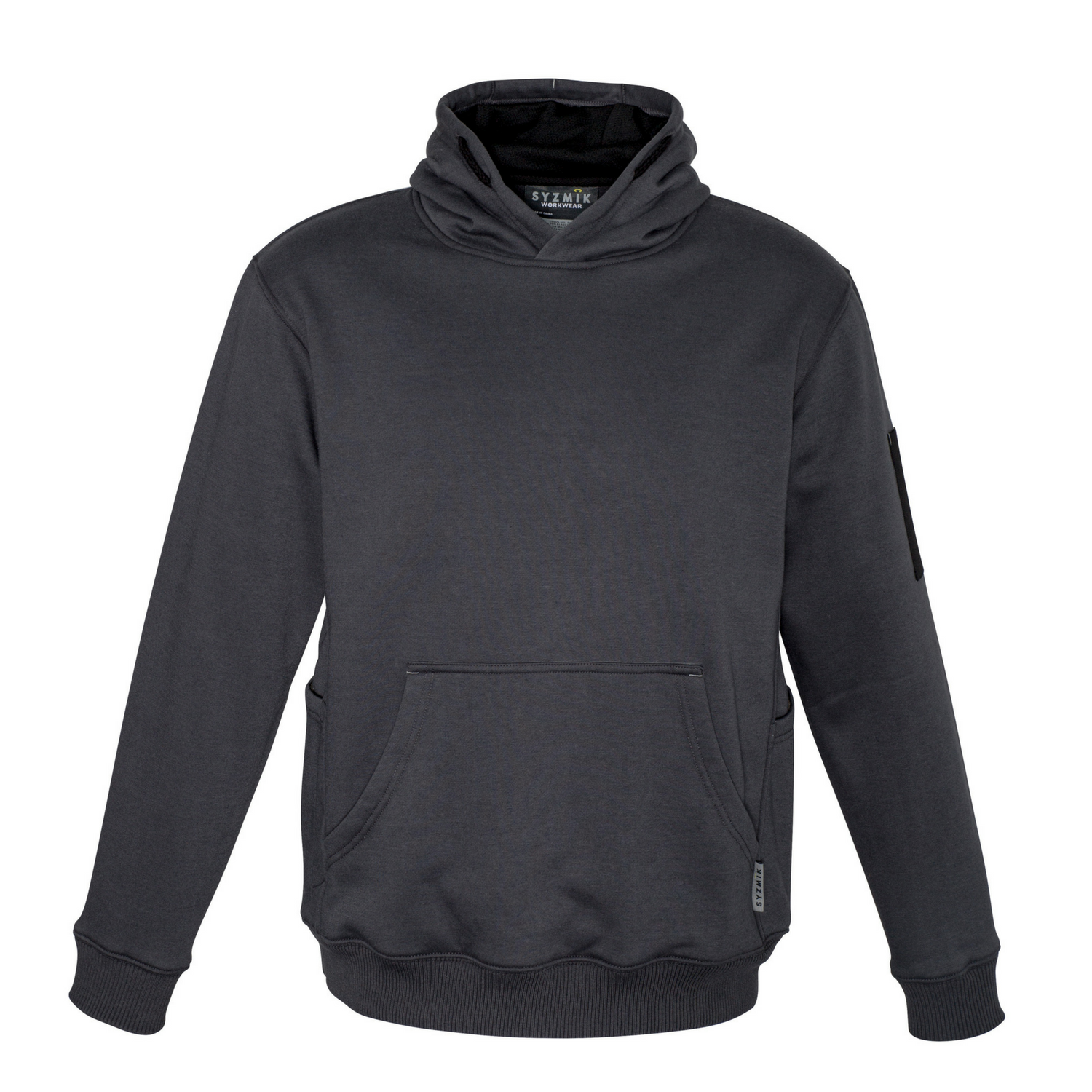 Syzmik workwear ZT467 Unisex Multi-pocket Hoodie charcoal black front