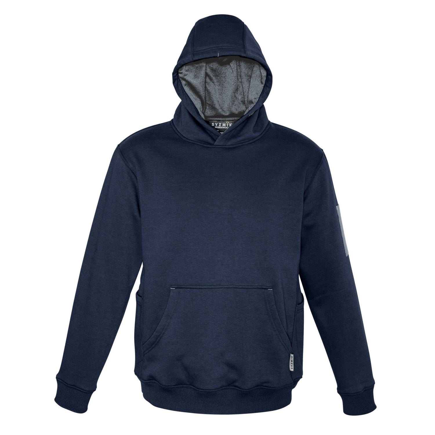 Syzmik workwear ZT467 Unisex Multi-pocket Hoodie navy charcoal front hood up