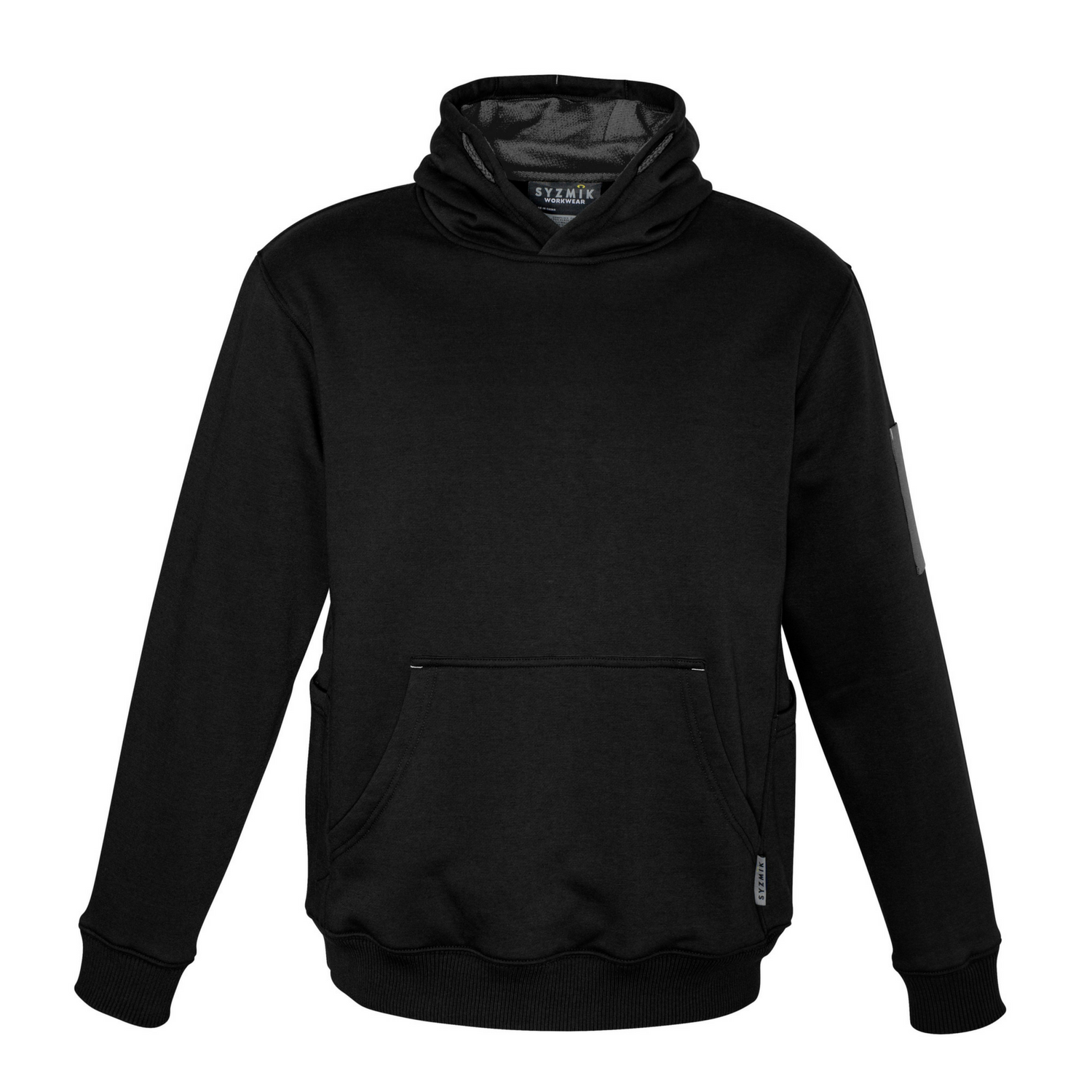 Syzmik workwear ZT467 Unisex Multi-pocket Hoodie black charcoal front