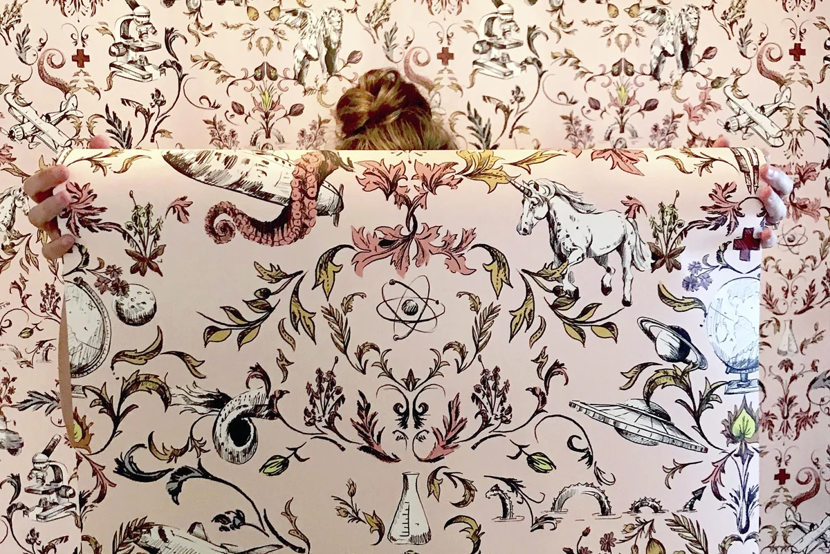 "Discovery" Wallpaper available through Spoonflower