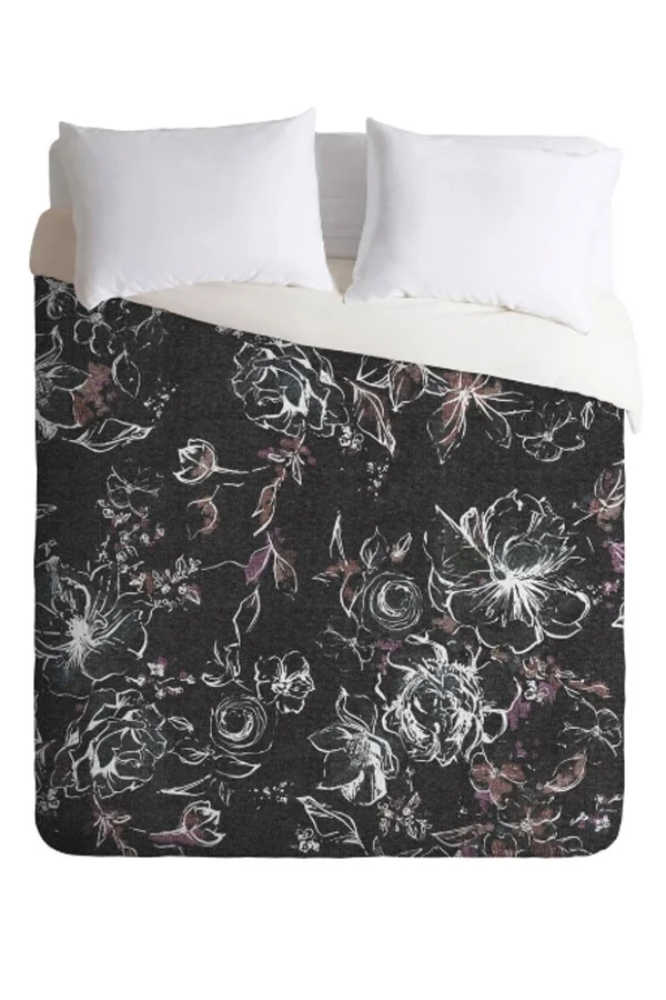 "Floral Charcoal Linen" for Bed Bath & Beyond through Deny Designs