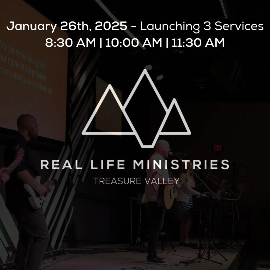 📣 Special Announcement! 🎉 Starting January 26th, we&rsquo;ll be adding a third service! Our new service times will be: 8:30 AM, 10:00 AM, and 11:30 AM.

We&rsquo;re excited for all that God is doing here at Real Life! And as you know, we&rsquo;re c