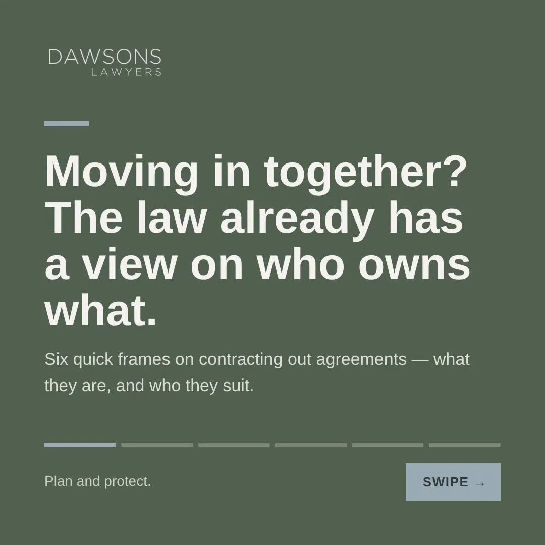 Moving in together is a legal event, whether or not it feels like one.

After three years, the Property (Relationships) Act treats most of what you own as shared. That applies to de facto couples the same as married ones, and it can include the house