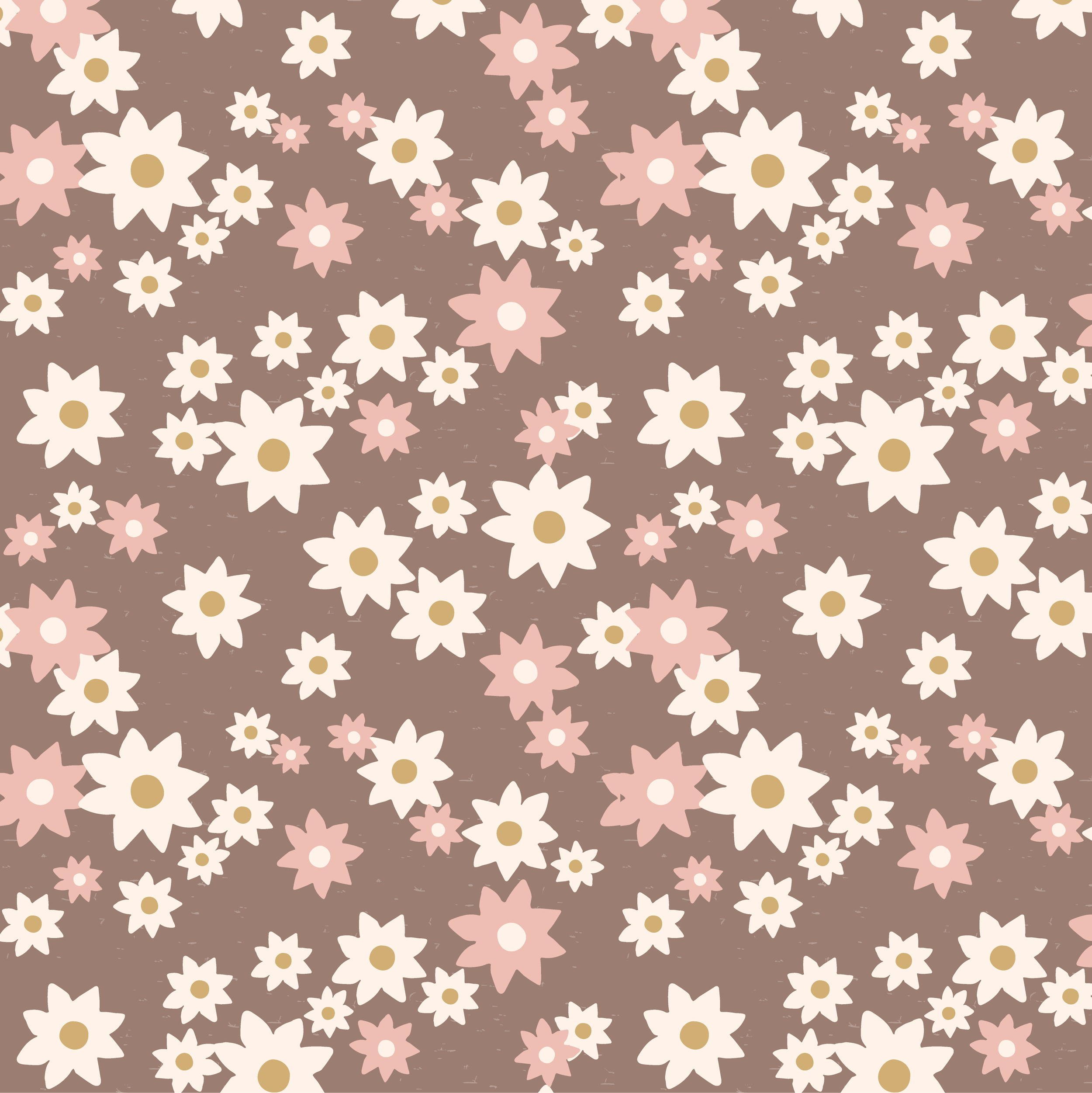 Heirloom Prairie Patterns - Colorway 1_Brown Star Flower.png