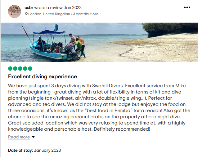 excellent diving experience_trip advisor testimonial for swahili divers.png