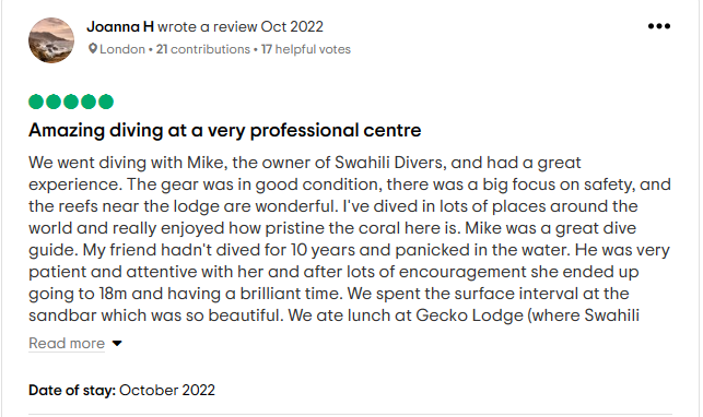 professional dive center Tanzania_trip advisor review for swahili divers.png