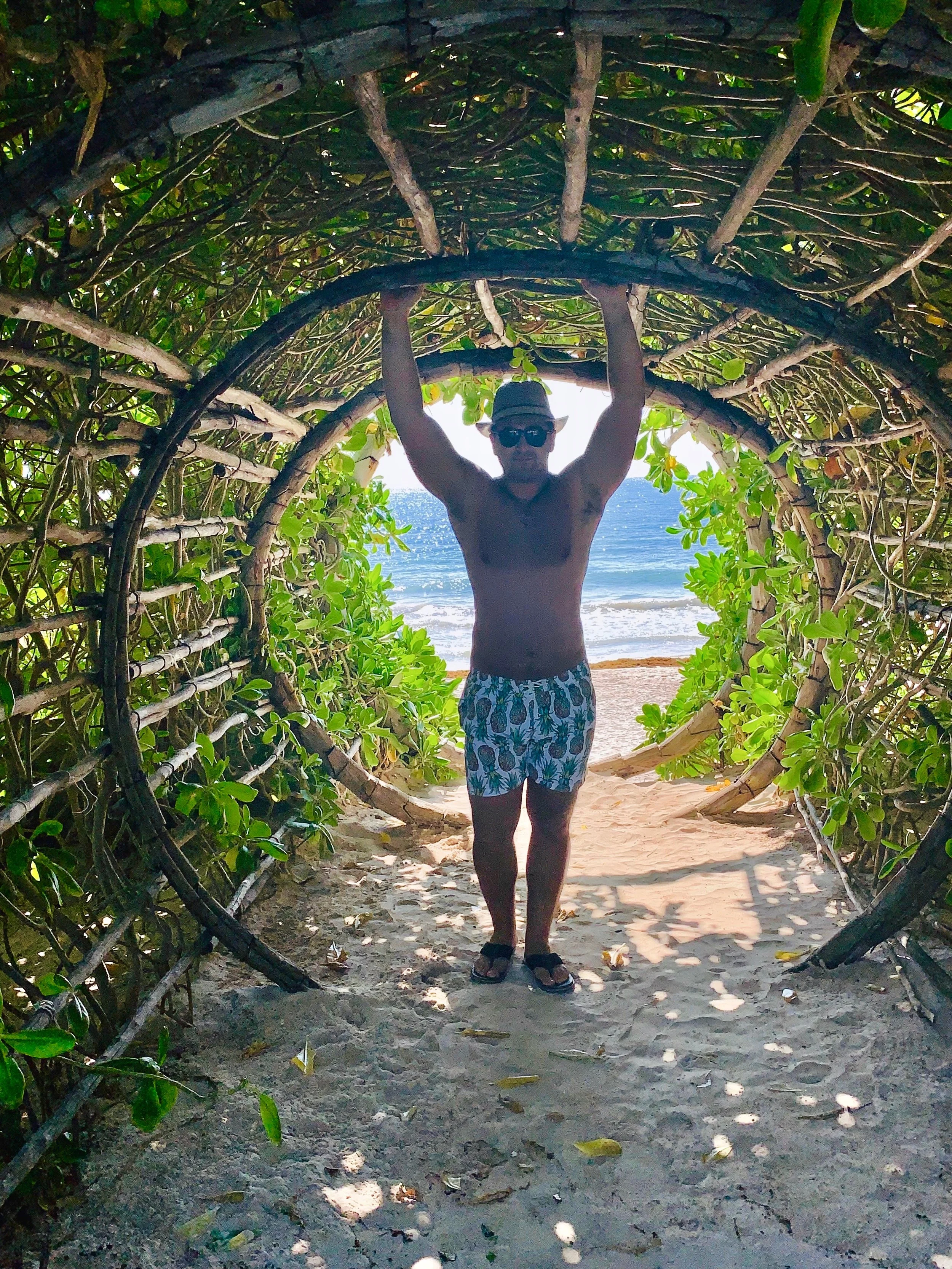 Joe - in a landscaped tunnel