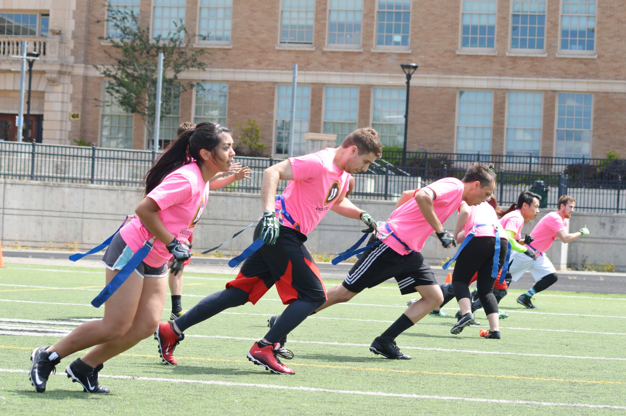 Company teams move forward together. 
