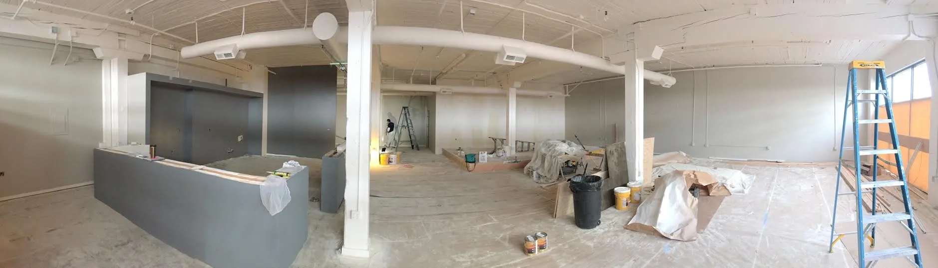 The good people at fully are remodeling this entire space, just for my book release party.