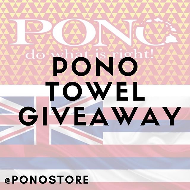 GIVEAWAY TIME 🤩 
Enter to win our new microfiber towel! 
TO WIN: &bull;tag 3 friends &bull;tell us what you like about the Pono store
&bull;repost on story 
CLOSING on Saturday/ WINNER will be announced Sunday! &amp; details for preorders coming tom