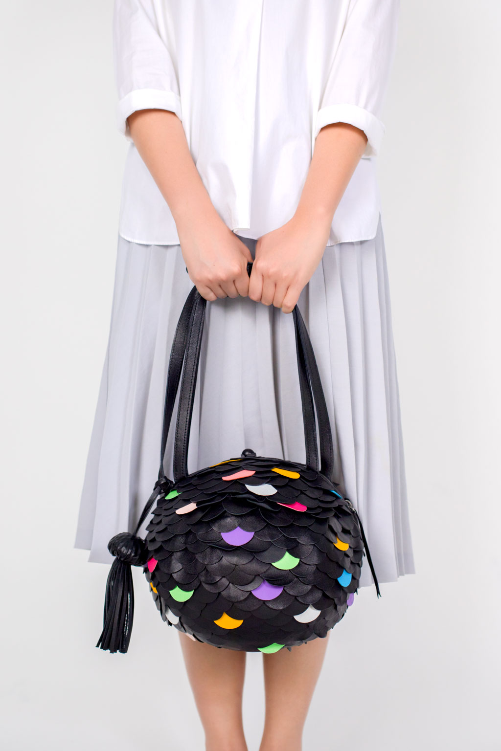 Furball Medium Leather Bag