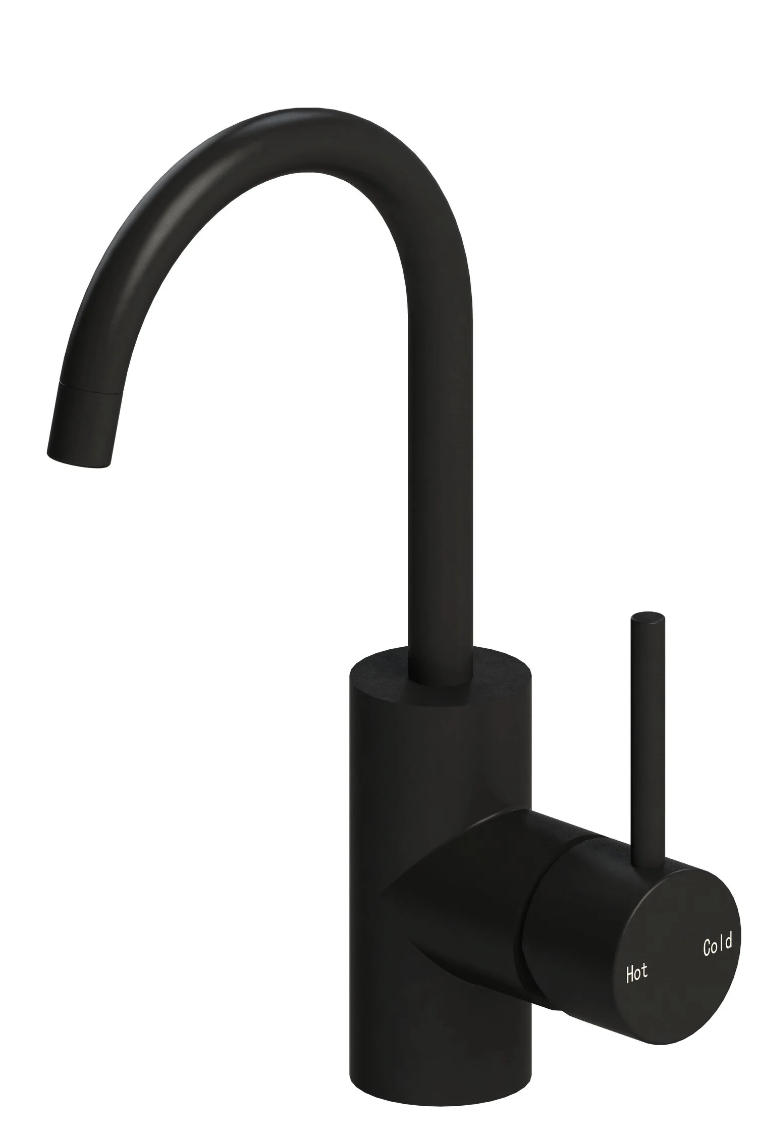 MTX Black Basin Mixer Gooseneck