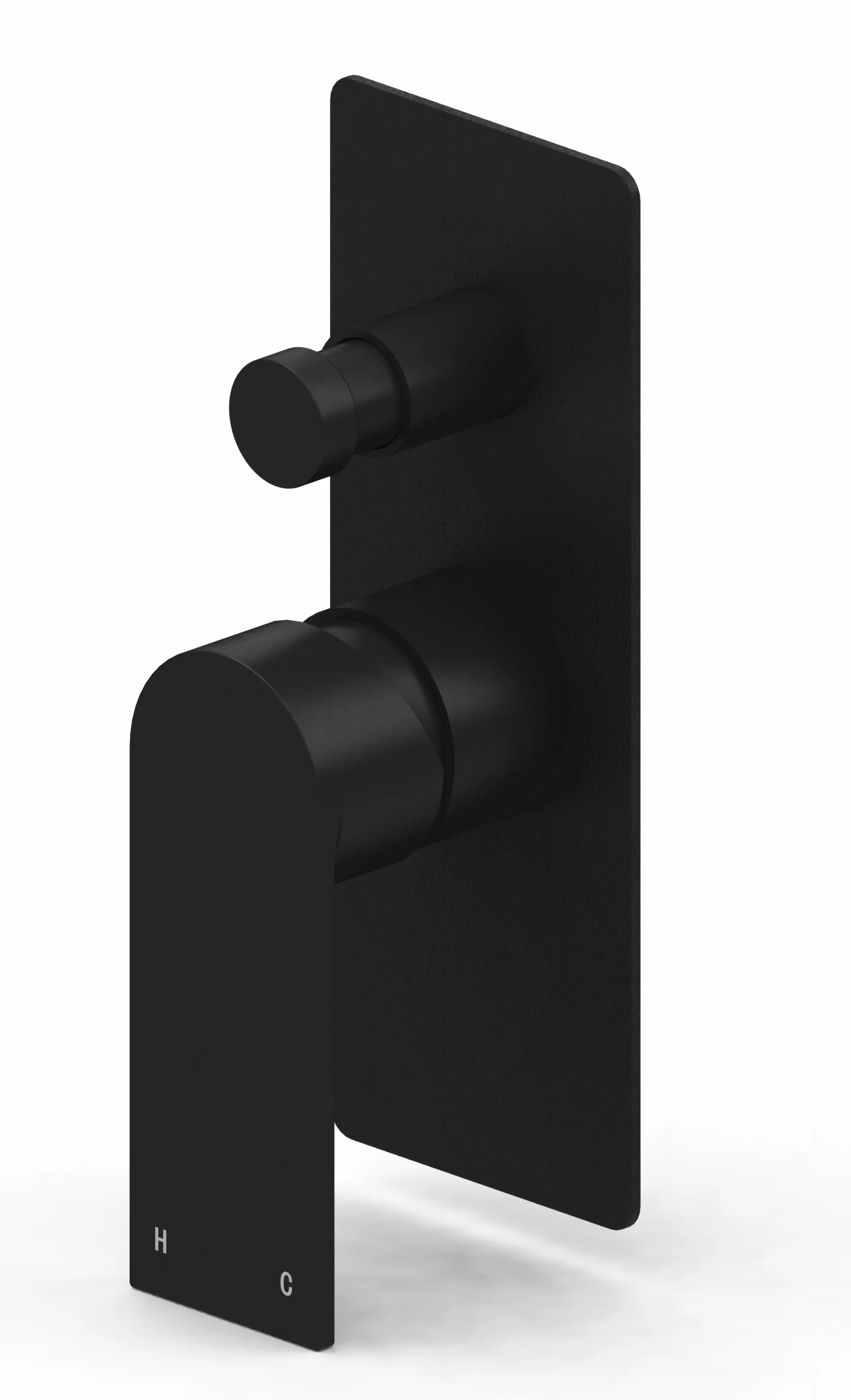 Inspire Black Wall Diverter Mixer