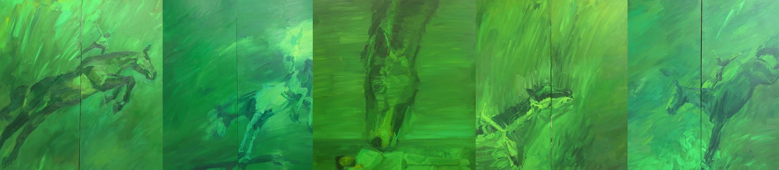 Gao Xiang, Dream Sequence, 820 x 180 cm, in nine parts, acrylic on canvas