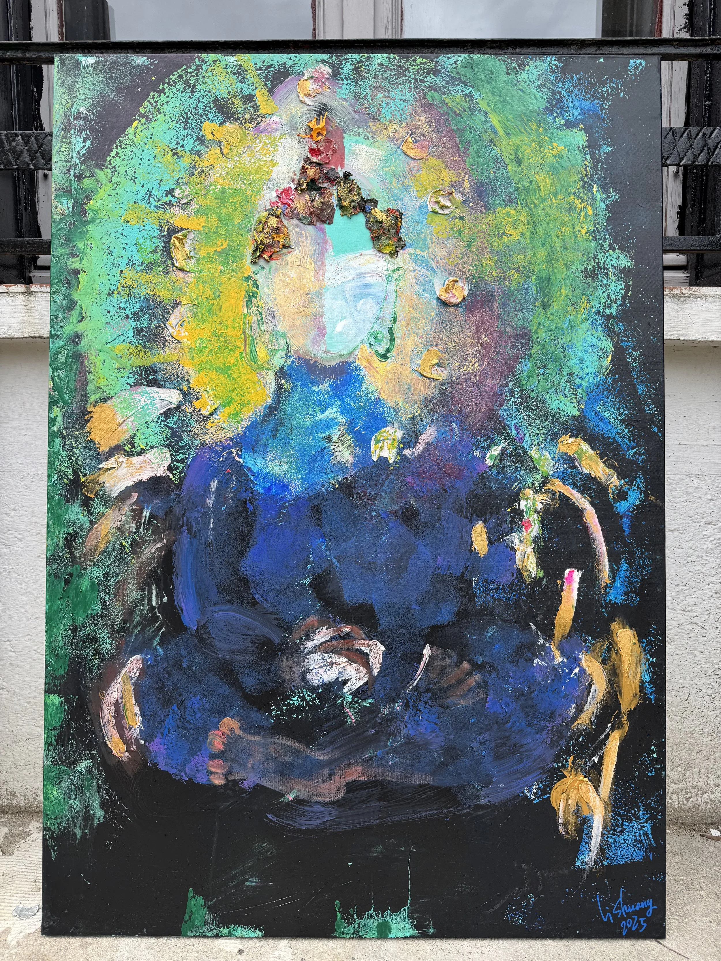 Li Shuang, Buddha, Shen series, oil on canvas