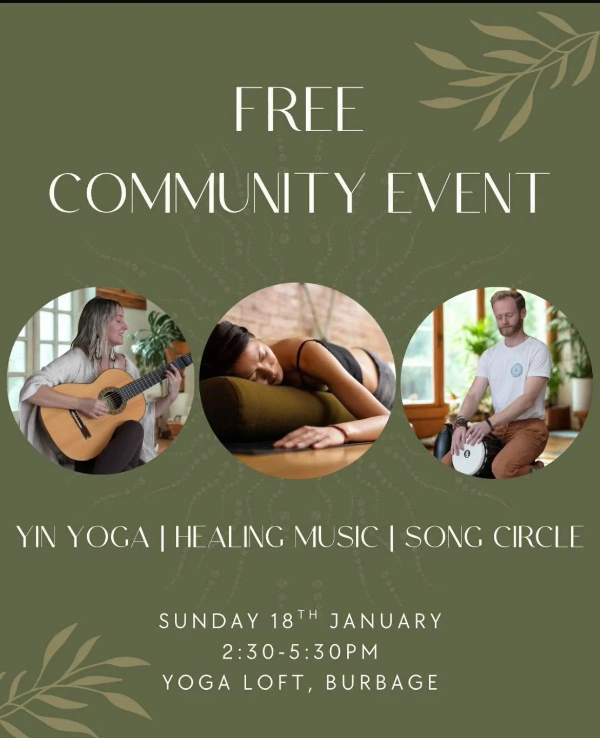 Join us this Sunday for this wonderful FREE EVENT and support our very talented Vicky!!

REGISTER &amp; BOOK YOUR FREE SPACE - https://momence.com/l/15h7mQPw

Hey Yoga Family 🌿
I&rsquo;m feeling called to offer this free event to the community (*don