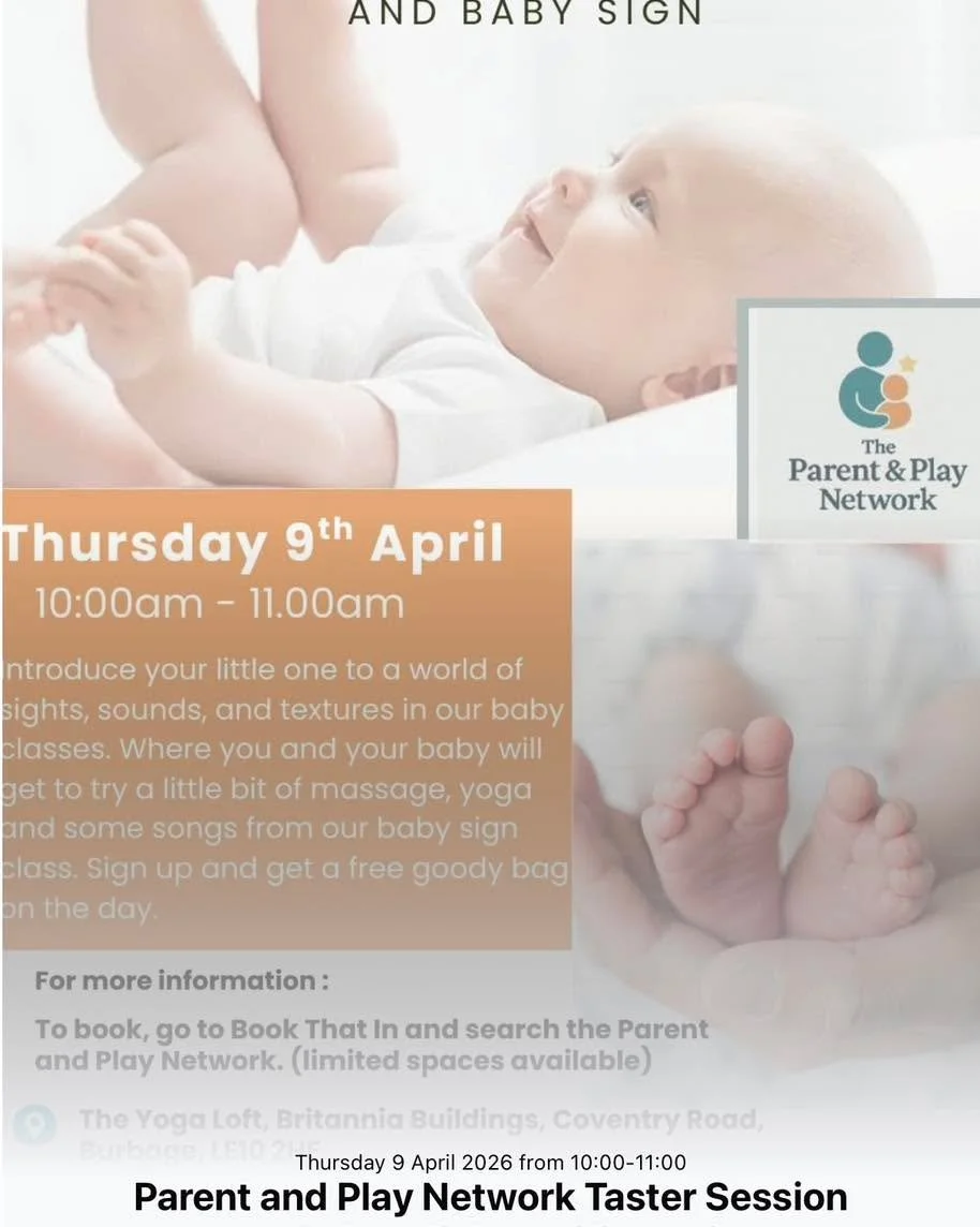Free Taster Class-  Thursday 9th April 10-11am.

Extensive list of activities for Parents and Babies is coming to our Tranquil Space, please share the news &hellip;.

#mums #Hinckley #mumshinckley #Burbage #mum #burbagemums #burbagemummys #mum #and #