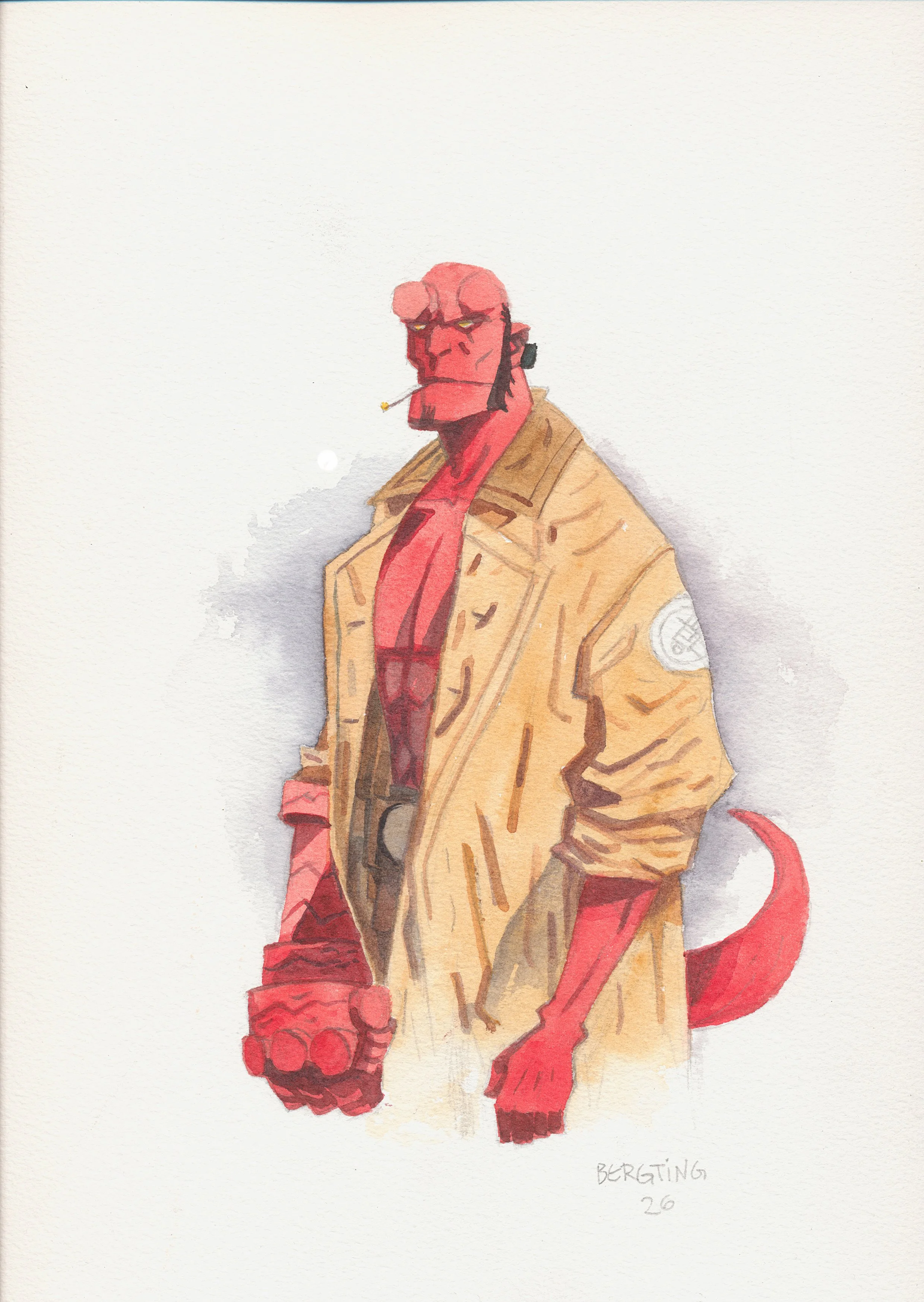 Hellboy Watercolor