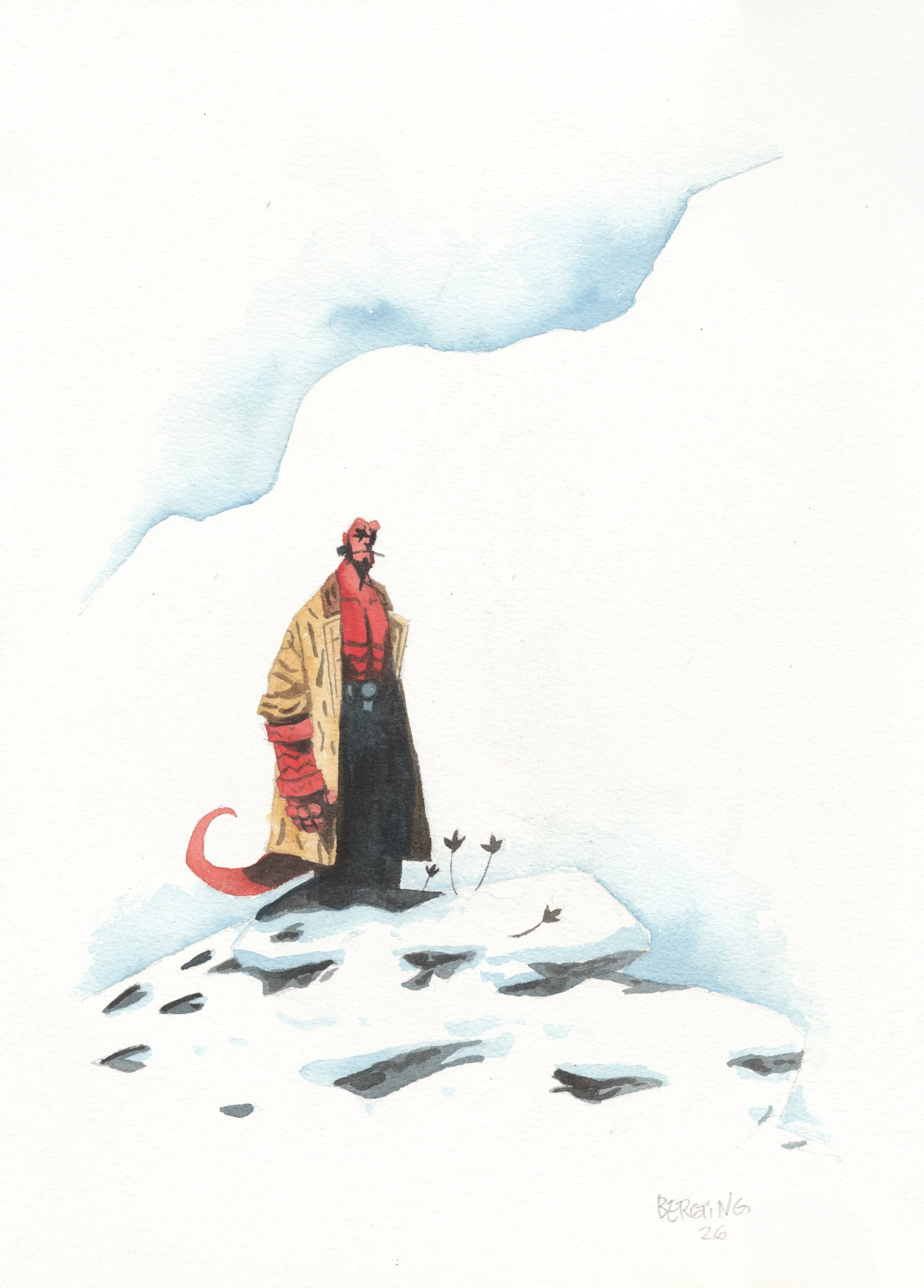 Hellboy Watercolor
