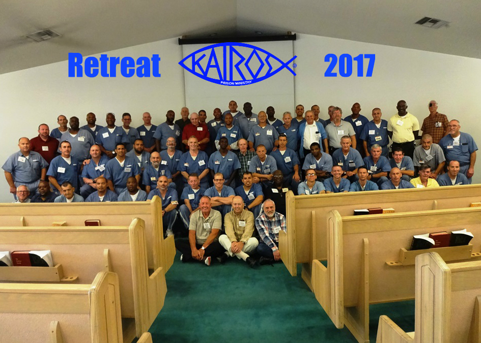 Father Tom, lower left, served on the Kairos prison ministry team last month.